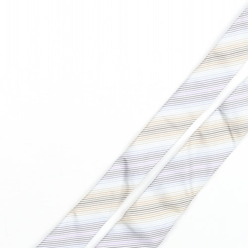 Amanda Christensen Mens Multicoloured Striped Silk Pointed Tie One Size