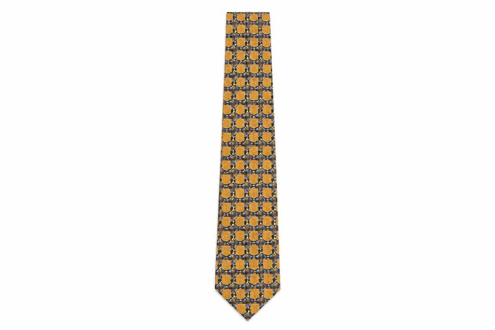 Michaelis Mens Multicoloured Geometric Polyester Pointed Tie One Size