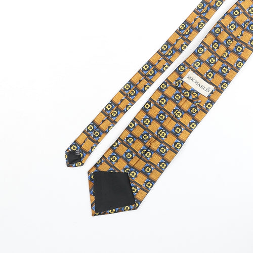 Michaelis Mens Multicoloured Geometric Polyester Pointed Tie One Size
