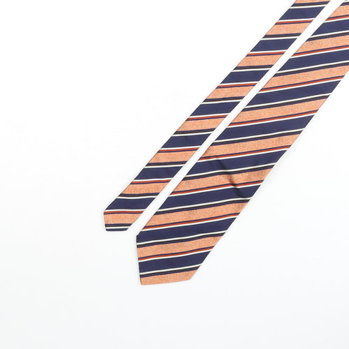 Asole & Bittoni Mens Multicoloured Striped Silk Pointed Tie One Size