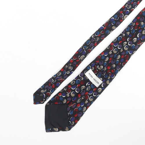 Kurt Geiger Mens Multicoloured Geometric Silk Pointed Tie One Size - Spotted