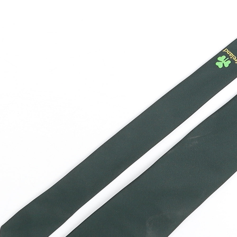 Glenshame Mens Green Geometric Polyester Pointed Tie One Size - Ireland Clover