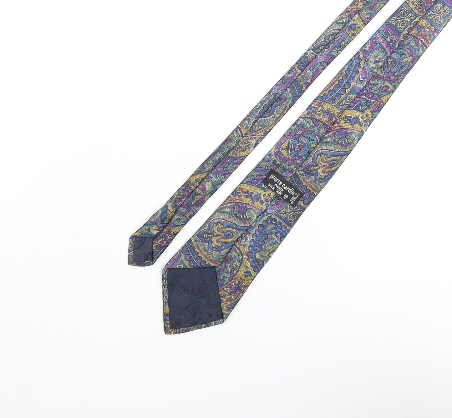 Pierre Cardin Mens Multicoloured Paisley Silk Pointed Tie One Size