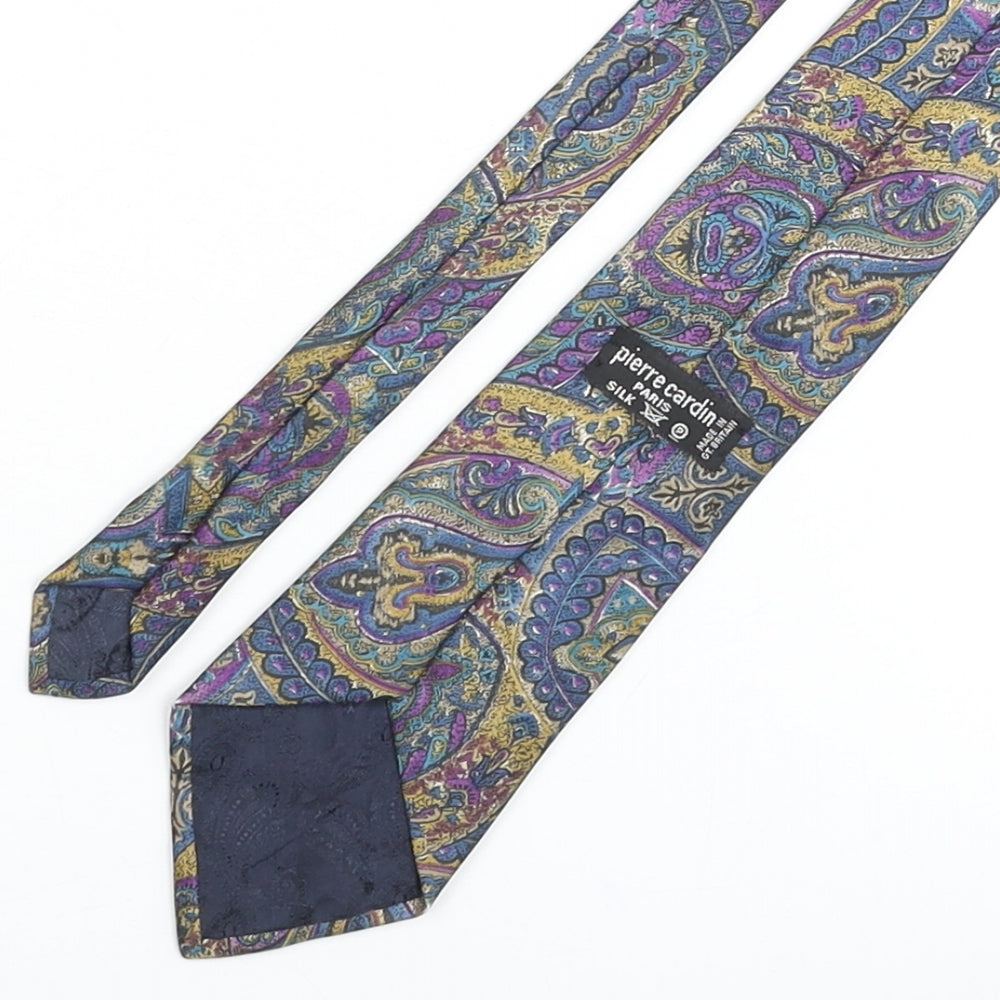 Pierre Cardin Mens Multicoloured Paisley Silk Pointed Tie One Size