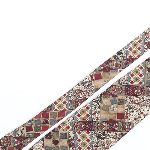 Henley & Finch Mens Multicoloured Geometric Polyester Pointed Tie One Size