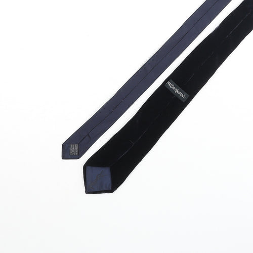 Yves Saint Laurent Mens Blue Viscose Pointed Tie One Size - Velvet
