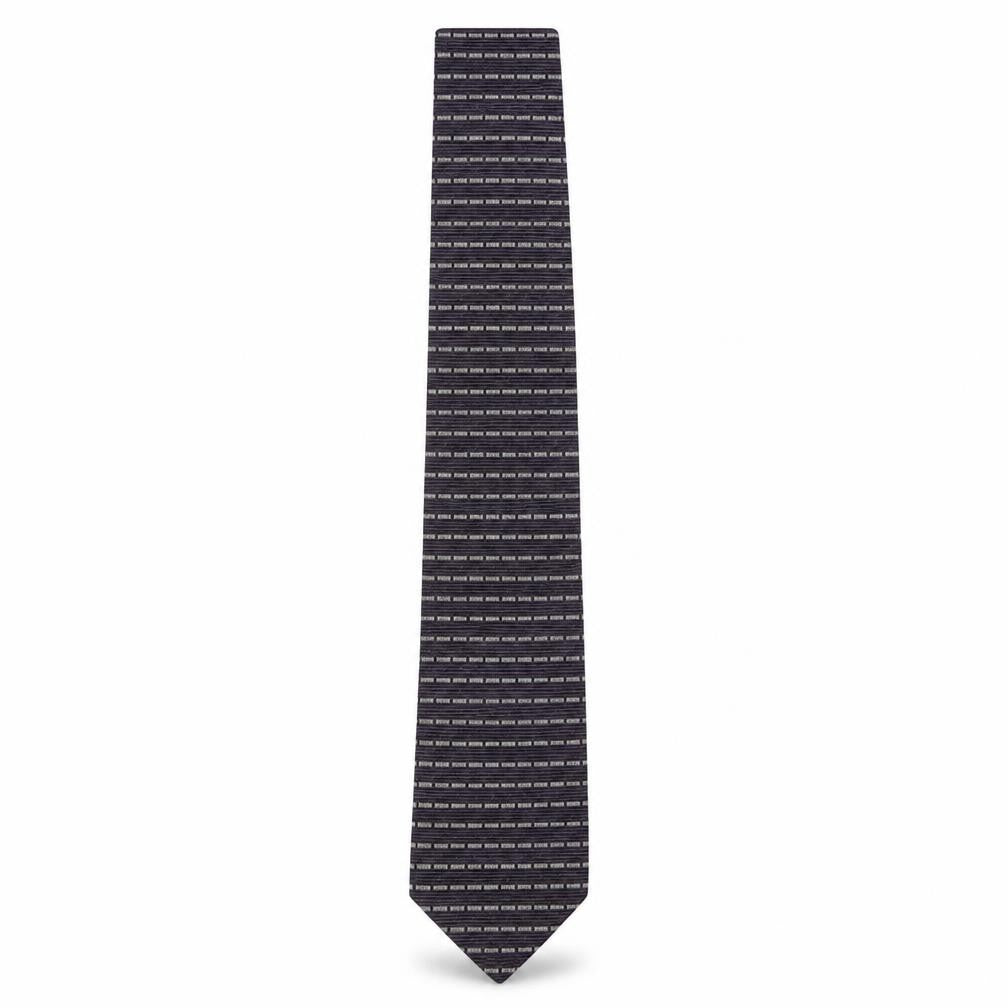 Front view of Paul Costelloe men’s blue striped silk pointed tie one size