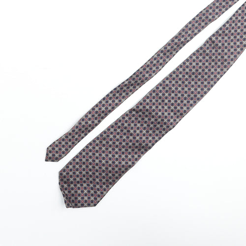 Alberto Piano Mens Multicoloured Geometric Silk Pointed Tie One Size