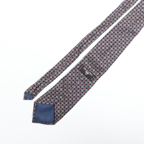 Alberto Piano Mens Multicoloured Geometric Silk Pointed Tie One Size