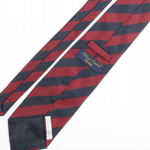 Idea Seta Mens Multicoloured Striped Polyester Pointed Tie One Size