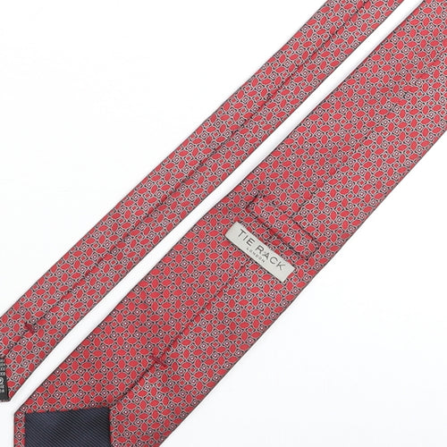 Tie Rack Mens Multicoloured Geometric Silk Pointed Tie One Size