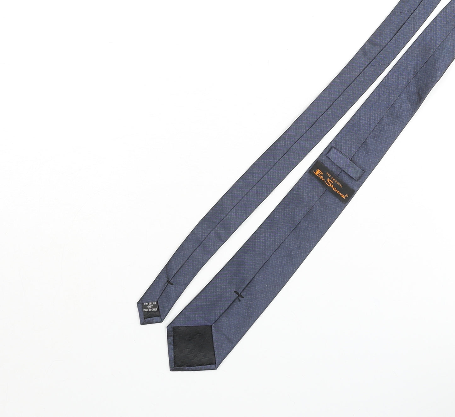 Ben Sherman Mens Blue Silk Pointed Tie One Size