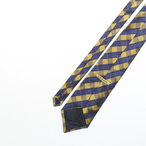 Cezan Mens Multicoloured Plaids & Checks Silk Pointed Tie One Size
