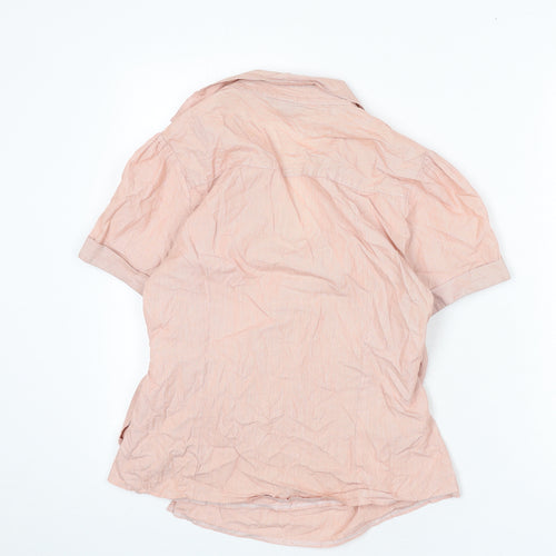 H&M Womens Pink Striped Cotton Wrap Blouse Size 18 V-Neck