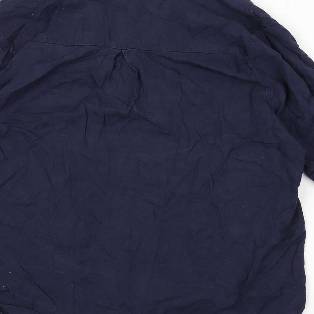 Apricot Womens Blue Polyester Basic Blouse Size 12 V-Neck