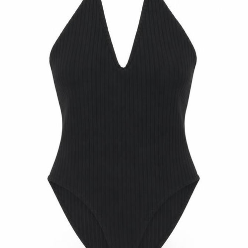 Nasty Gal Womens Black Polyester Bodysuit One-Piece Size 8 Snap - Ribbed