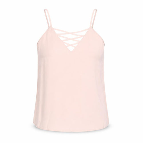 New Look Womens Pink Polyester Camisole Tank Size 10 V-Neck - Strap Detail