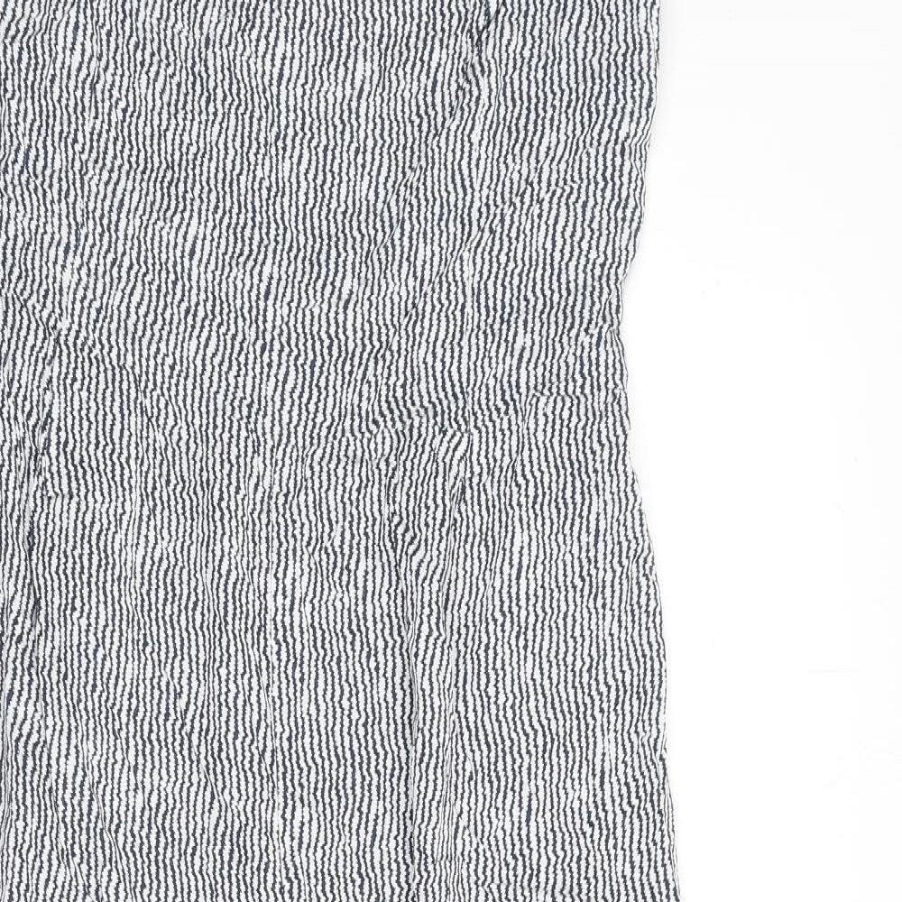 NEXT Womens Blue Geometric Polyester Jumpsuit One-Piece Size 14 L21 in Tie