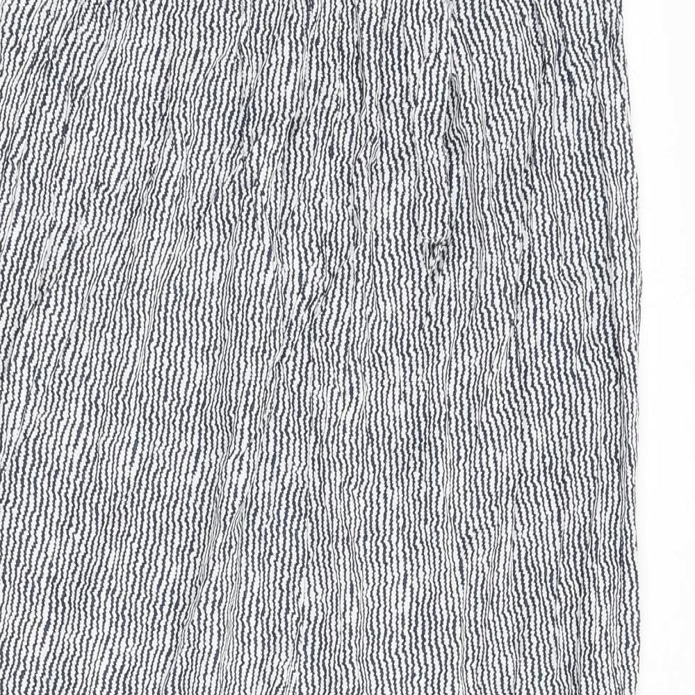 NEXT Womens Blue Geometric Polyester Jumpsuit One-Piece Size 14 L21 in Tie