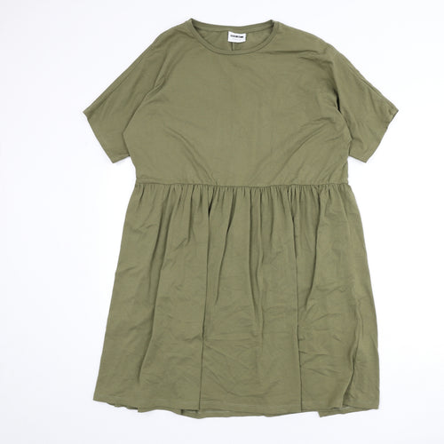 Noisy may Womens Green Cotton A-Line Size S Round Neck Pullover