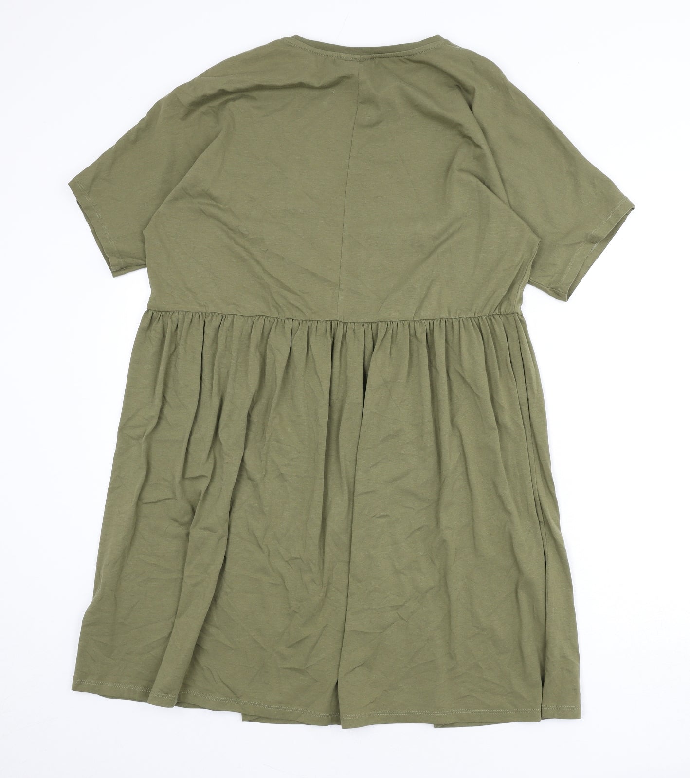 Noisy may Womens Green Cotton A-Line Size S Round Neck Pullover