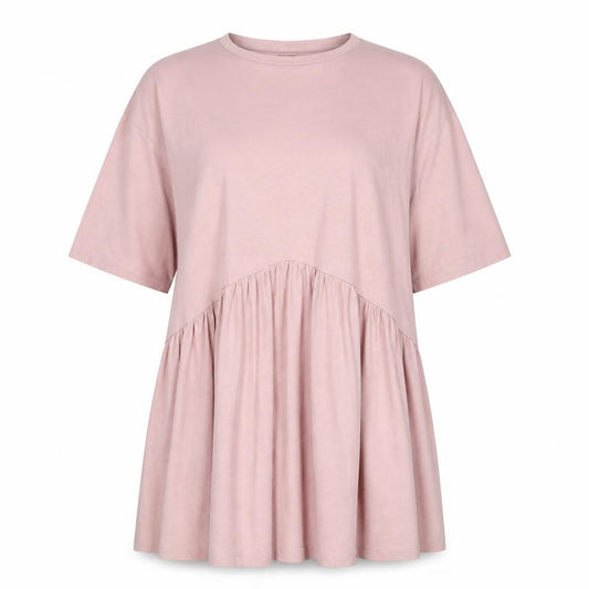 Front view of ASOS women’s pink 100% cotton a-line, size UK 10, round neck pullover