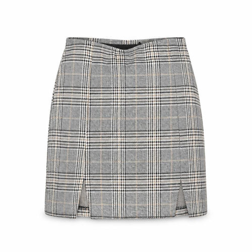 Divided by H&M Womens Multicoloured Plaid Polyester A-Line Skirt Size 2XS - Front Slits