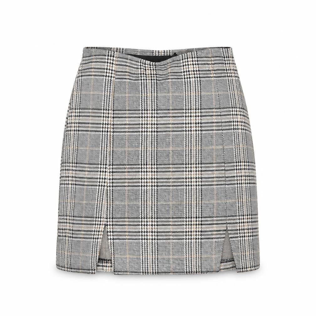 Divided by H&M Womens Multicoloured Plaid Polyester A-Line Skirt Size 2XS - Front Slits