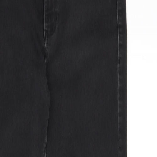 Marks and Spencer Womens Grey Cotton Skinny Jeans Size 12 L24 in Regular Zip