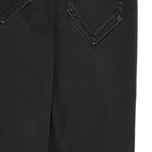 Marks and Spencer Womens Grey Cotton Skinny Jeans Size 12 L24 in Regular Zip