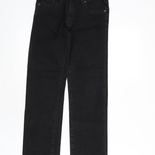 Gap Girls Black Cotton Straight Jeans Size 12 Years L26 in Regular Zip