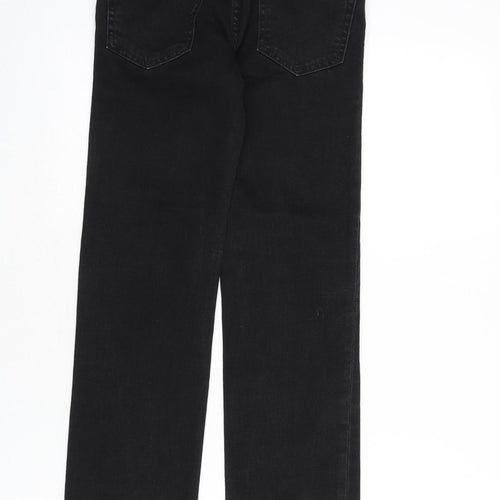 Gap Girls Black Cotton Straight Jeans Size 12 Years L26 in Regular Zip