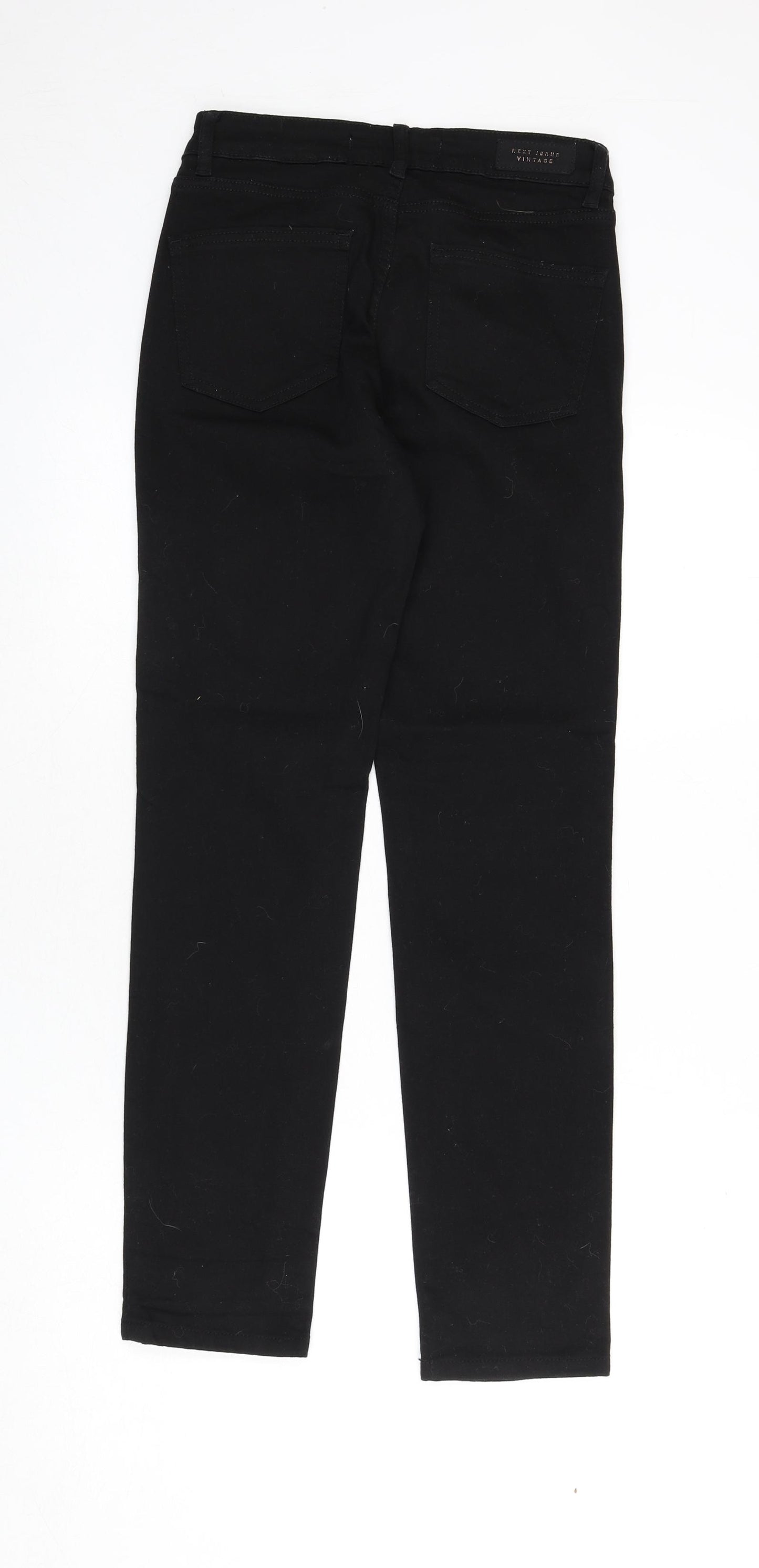 NEXT Womens Black Cotton Skinny Jeans Size 6 L28 in Regular Zip