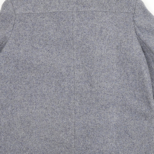 Littlewoods Womens Grey Overcoat Coat Size 14 Button
