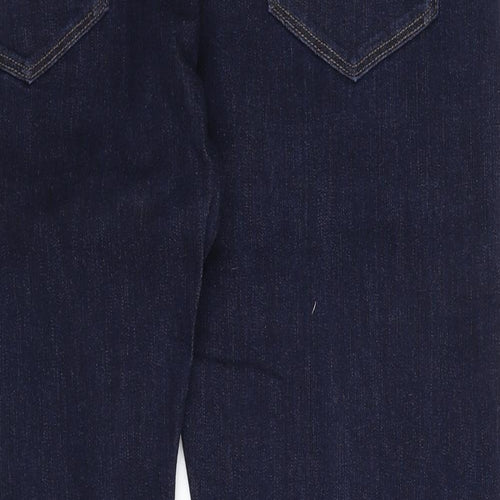 Marks and Spencer Mens Blue Cotton Straight Jeans Size 42 in L29 in Regular Zip