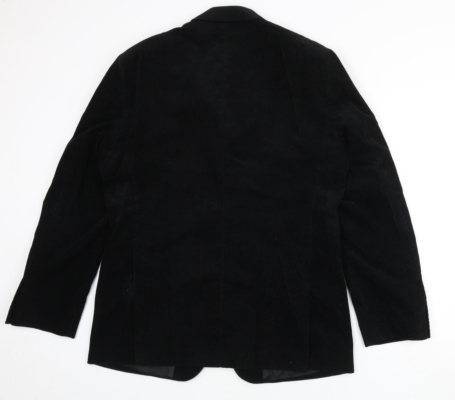H&M Mens Black Cotton Jacket Blazer Size 42 Regular