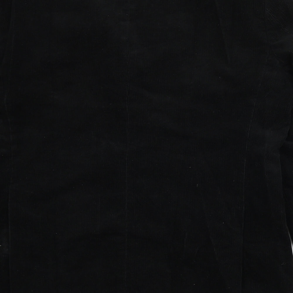 H&M Mens Black Cotton Jacket Blazer Size 42 Regular