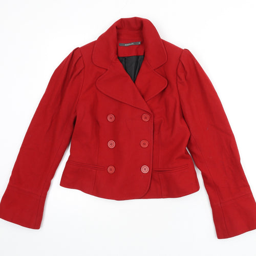 River Island Womens Red Jacket Size 10 Button