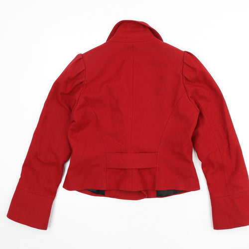 River Island Womens Red Jacket Size 10 Button