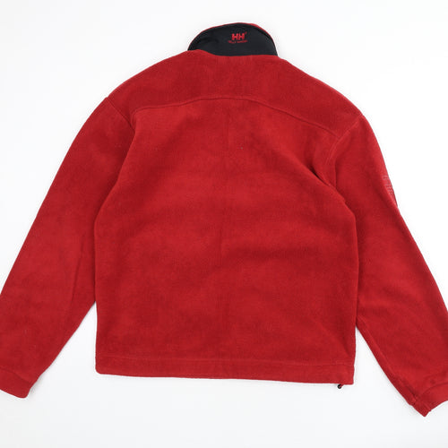 Helly Hansen Mens Red Polyester Henley Sweatshirt Size XL - Anorak Style