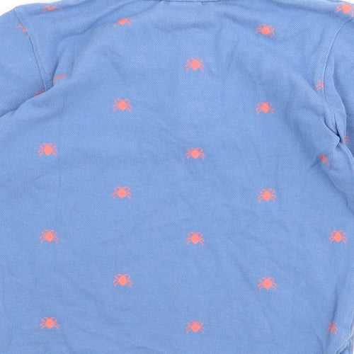 Gap Boys Blue Geometric Cotton Basic Polo Size 5 Years Collared Button - Crab Print