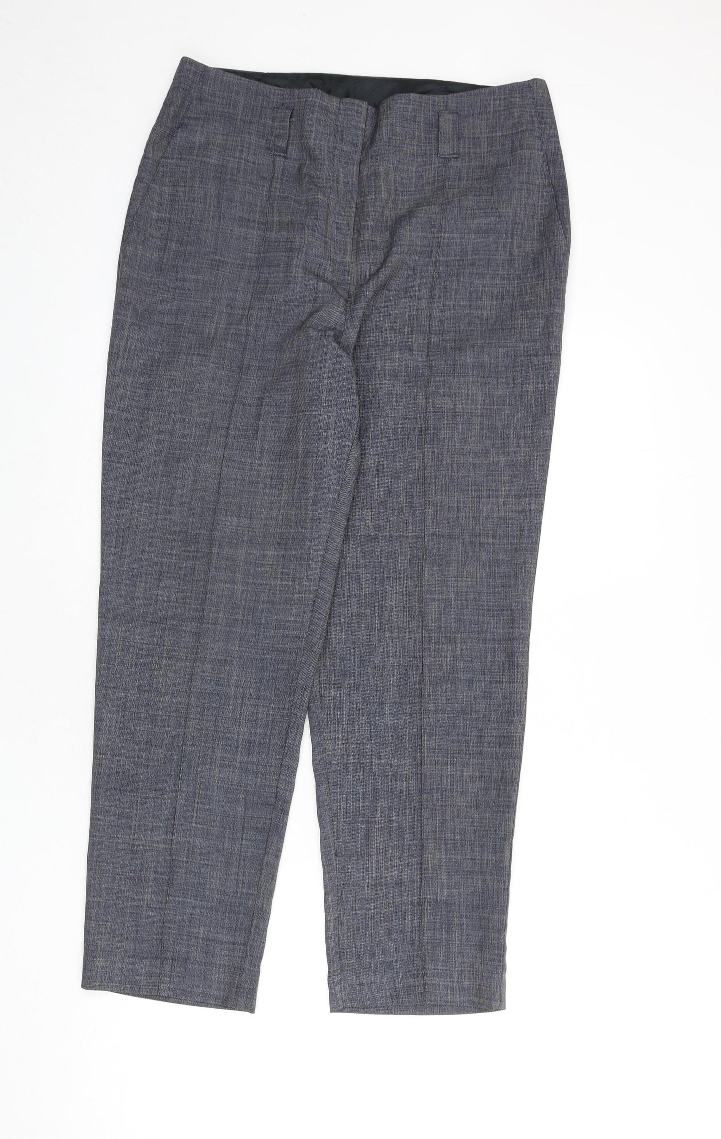 NEXT Womens Blue Polyester Dress Pants Trousers Size 12 L25 in Regular Zip
