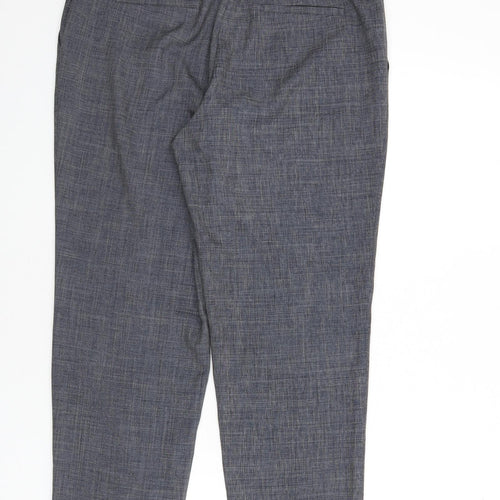 NEXT Womens Blue Polyester Dress Pants Trousers Size 12 L25 in Regular Zip