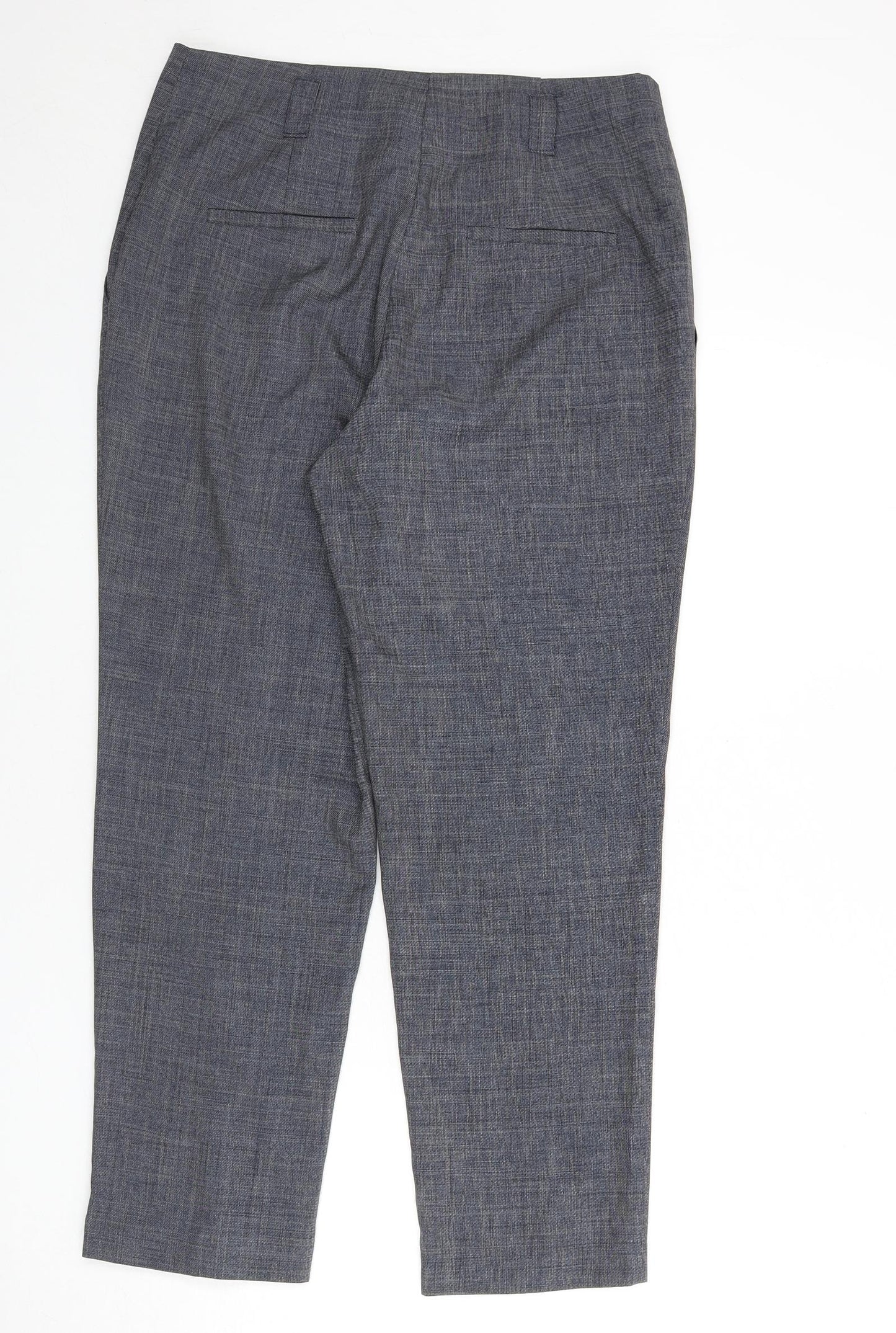 NEXT Womens Blue Polyester Dress Pants Trousers Size 12 L25 in Regular Zip
