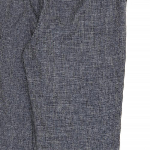 NEXT Womens Blue Polyester Dress Pants Trousers Size 12 L25 in Regular Zip