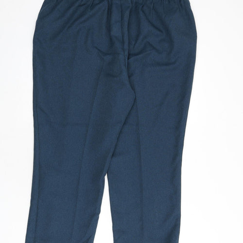 EWM Womens Blue Polyester Trousers Size 22 L24 in Regular - Pleat Front