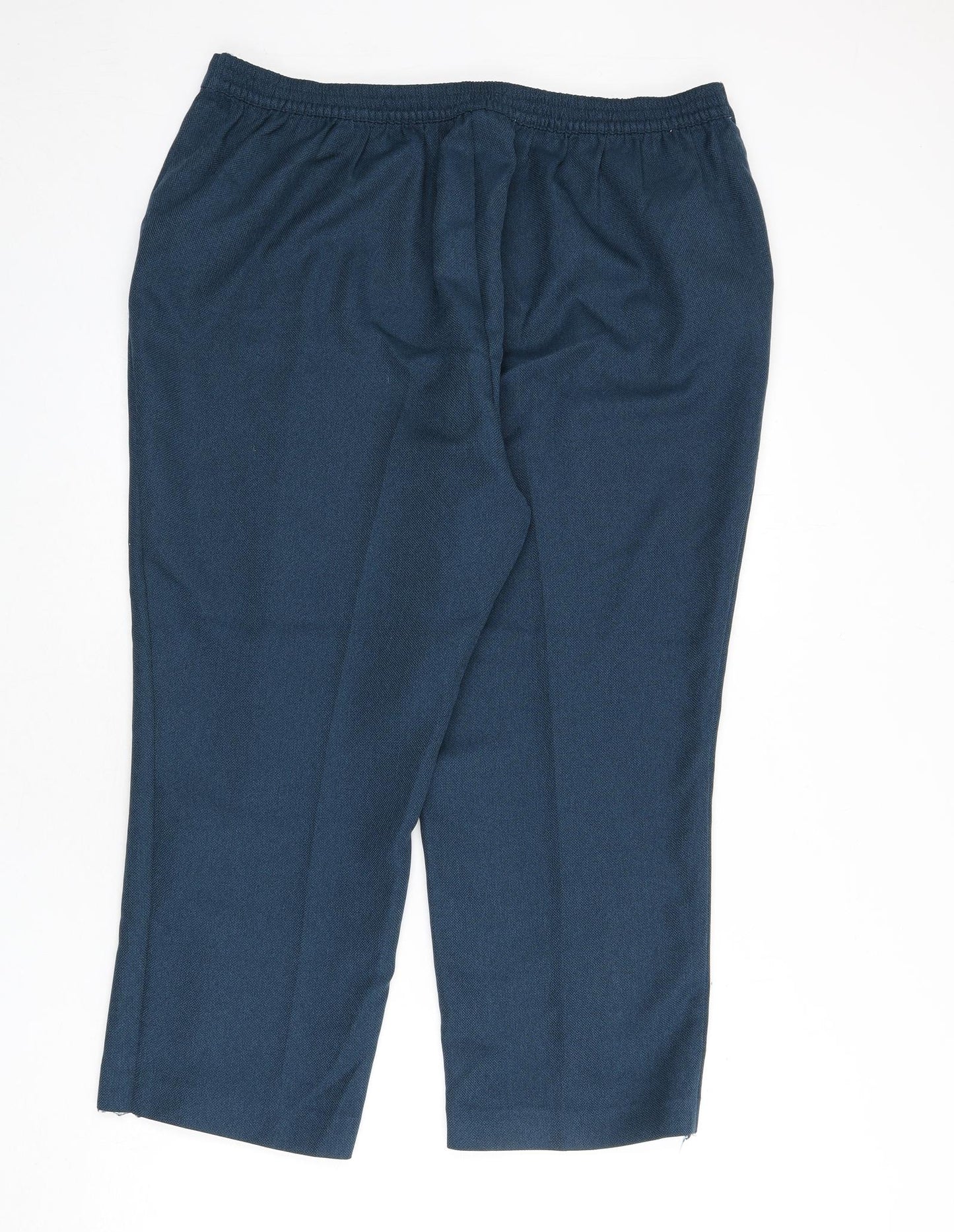 EWM Womens Blue Polyester Trousers Size 22 L24 in Regular - Pleat Front