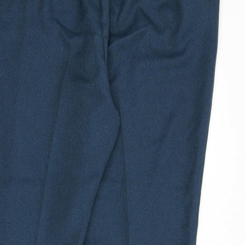 EWM Womens Blue Polyester Trousers Size 22 L24 in Regular - Pleat Front
