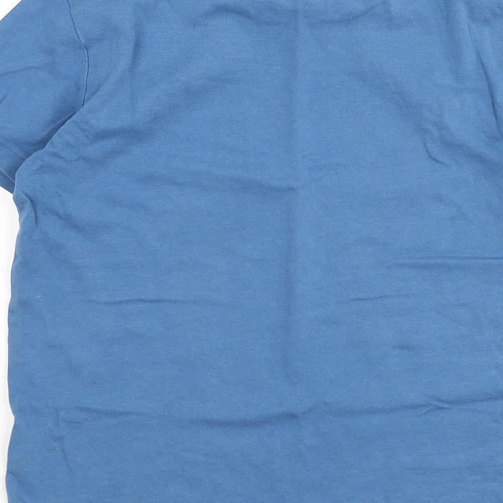 NEXT Boys Blue 100% Cotton Basic T-Shirt Size 6 Years Round Neck Pullover - Melting, Football