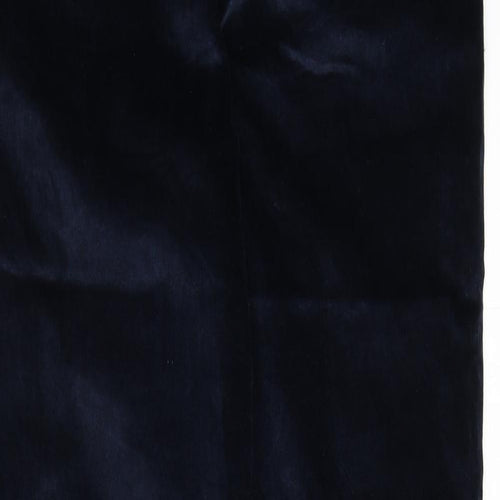 NEXT Womens Blue Cotton Trousers Size 14 L30 in Regular Zip